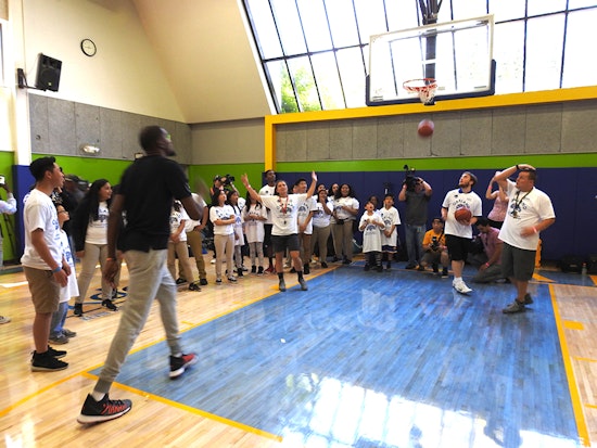 Kevin Durant Helps Build New Courts For Oakland Kids In Chinatown