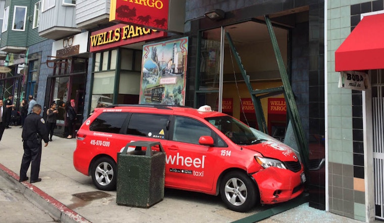 Taxi Drives Into Upper Haight Wells Fargo, Driver Missing