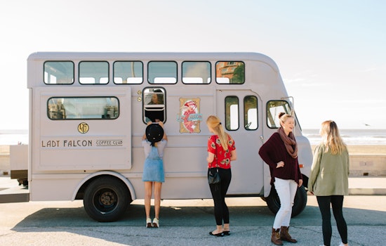 With Vintage Truck, 'Lady Falcon' Offers Hand-Roasted Coffees By The Sea