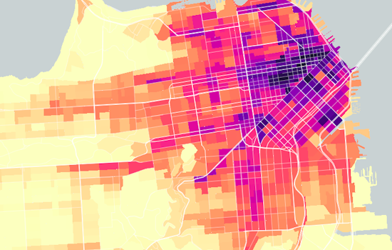 Study: Lyft And Uber Rides Concentrated In SoMa, Downtown