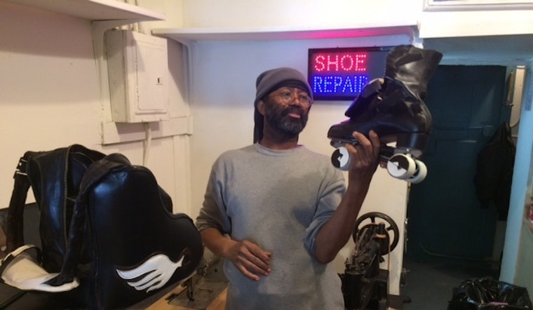 With 50 Years of Experience, Roller-Skating Shoemaker Sets Up 'Shoe Repair'