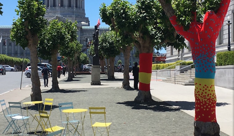 Tree Sweaters Aim To Knit Together Civic Center's Open Spaces