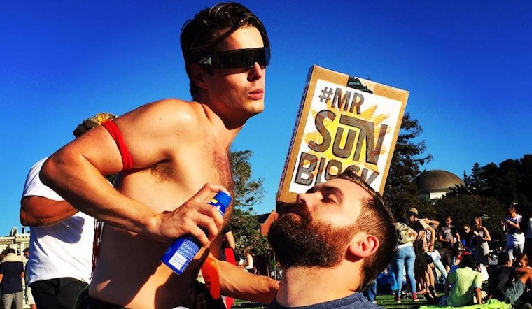Sunscreen Superhero: Mr. SunBlock Fights UV Rays In Dolores Park