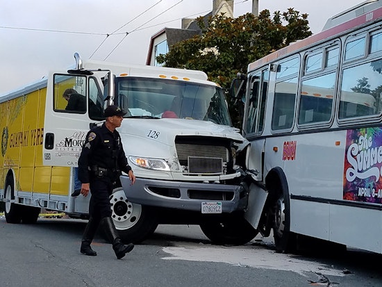 Duboce Triangle: 9 Hospitalized After Muni Bus, Truck Collide