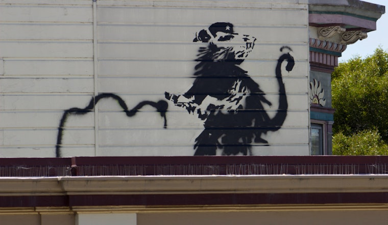 Banksy Rat Reappears Above Upper Haight's The Red Victorian