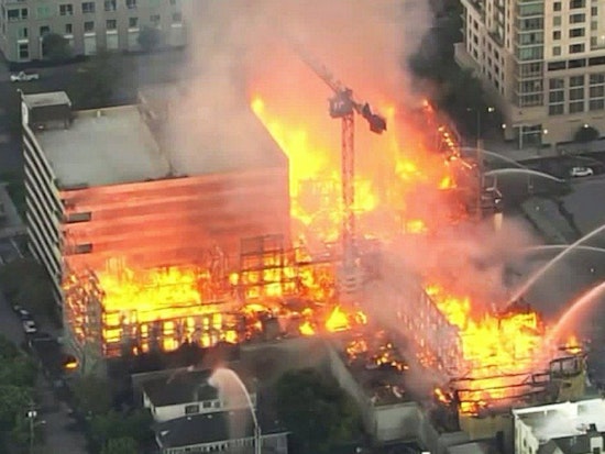 4-Alarm Blaze Engulfs Lake Merritt Construction Site