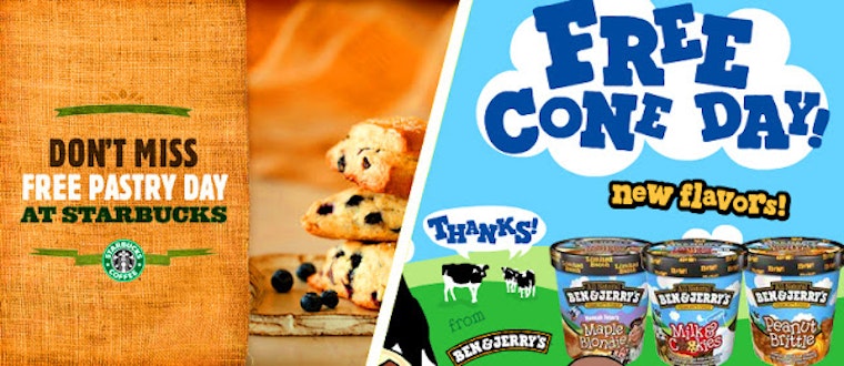 Fat Tuesday: Free Starbucks Pastries AND Ben & Jerry's Today