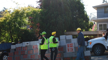 Protesters Build Mock Border Wall Outside Contractor's Montclair Home