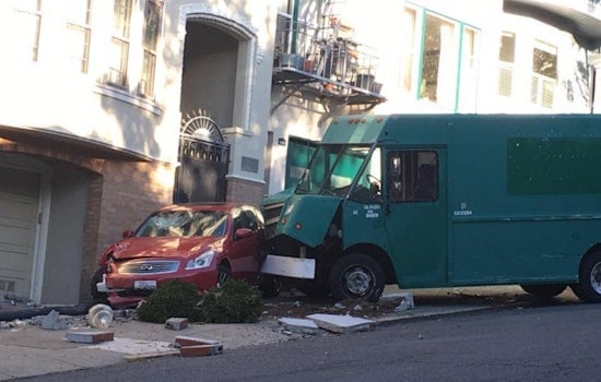Gimme A Brake: Runaway Delivery Truck Smashes Cole Valley Car