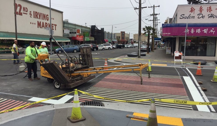 Streetscape Project Brings Decorative Crosswalks To Irving St.