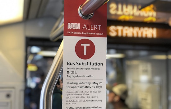 Muni's T-Third line to undergo another 10-day bus substitution
