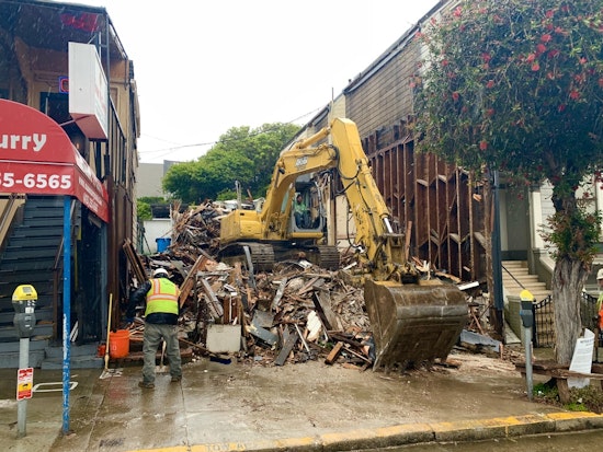 Building demolished to make way for upcoming Hotel Castro