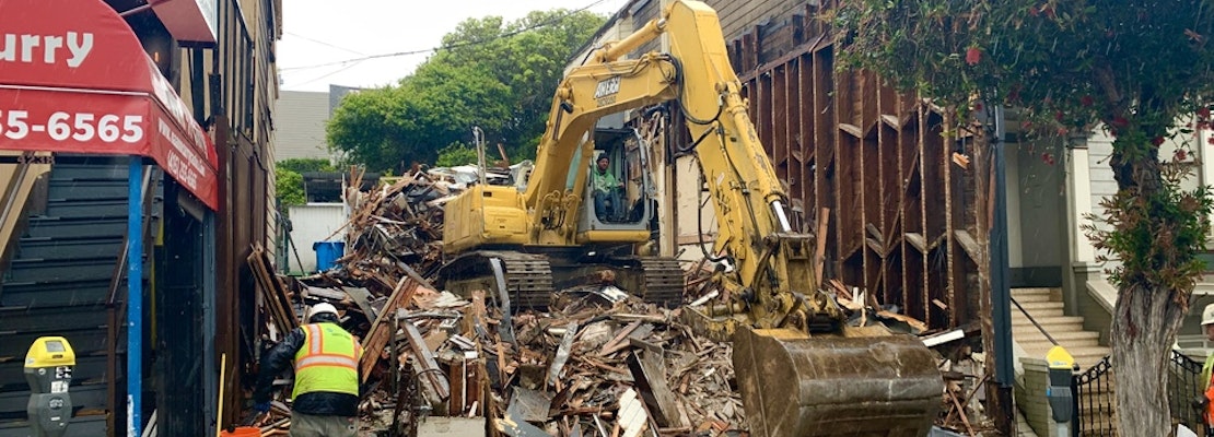 Building demolished to make way for upcoming Hotel Castro