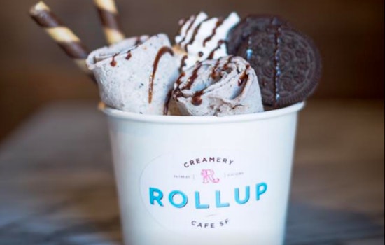 'Roll Up' Ice Cream Opens Inside Mission's V16 Sushi Lounge
