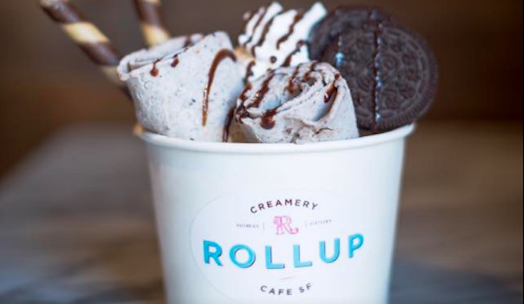 'Roll Up' Ice Cream Opens Inside Mission's V16 Sushi Lounge