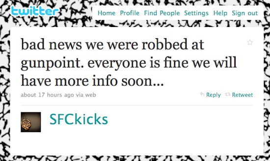 SFCollection Robbed at Gunpoint