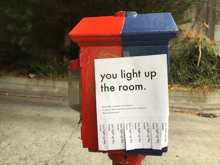 Compliment Project Flyer Spotted Atop Filbert Steps