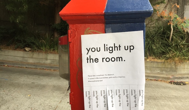 Compliment Project Flyer Spotted Atop Filbert Steps