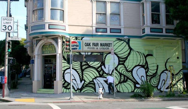 High-Heeled Mural Going Up at Scott and Oak