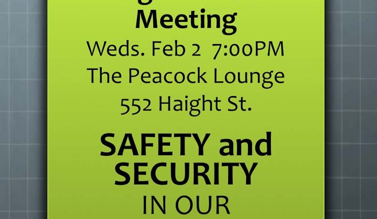 Neighborhood Meeting to Address Safety Issues Wednesday Night