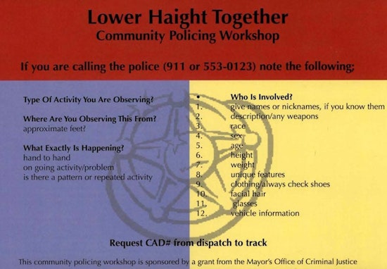 Notes From Last Night's Lower Haight Safety Meeting