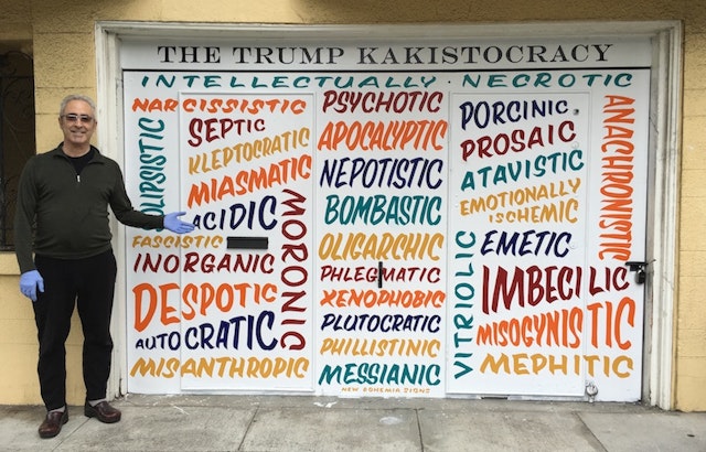 Mission Resident Transforms Garage Door Into Political Platform