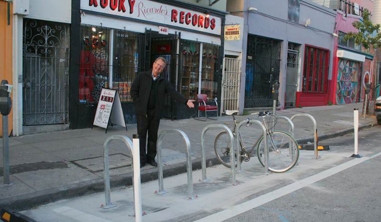 Bike Racks Replace Parking Space at Rooky Ricardo's