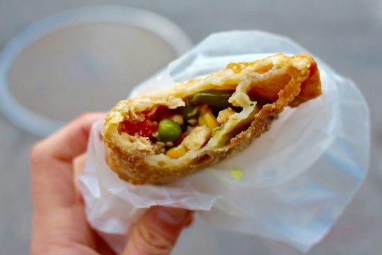 A Food Mini Van Serving Up Fresh Empanadas in Williamsburg