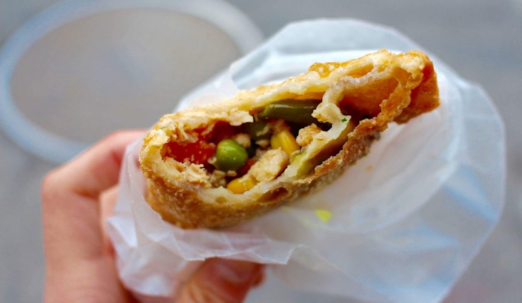 A Food Mini Van Serving Up Fresh Empanadas in Williamsburg