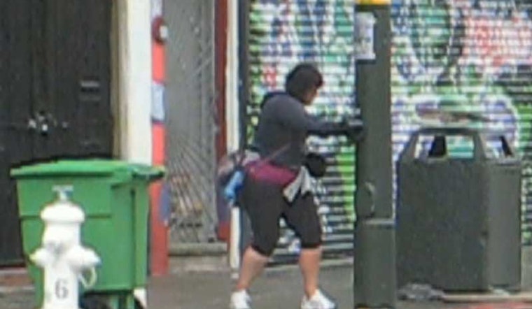 Female Boxer Challenges Haight Street Lamp Post