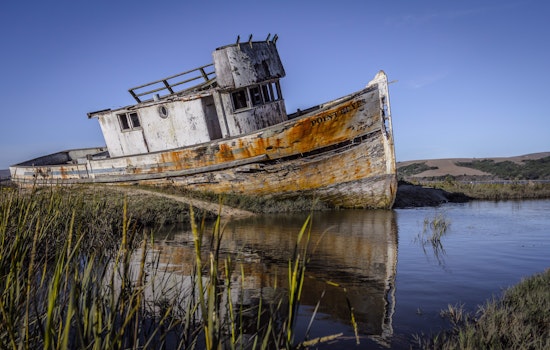 Iconic abandoned Point Reyes Boat severely damaged by a mysterious fire.
