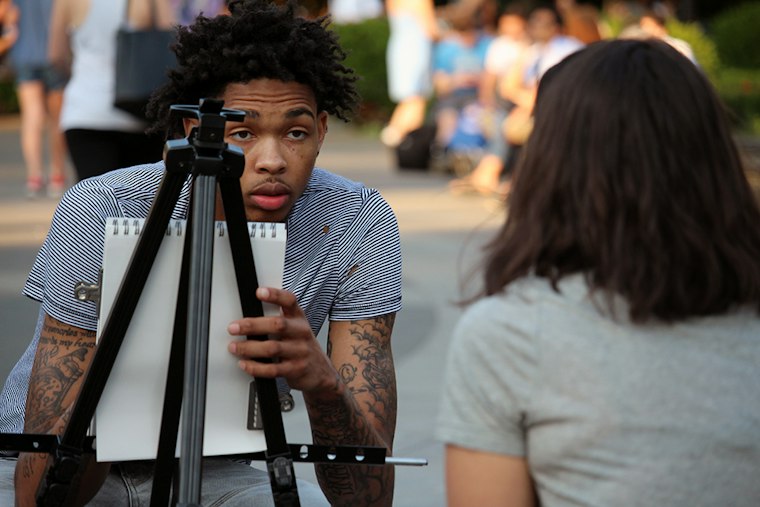 Ingram's NBA Draft Workout: Drawing in NY Park