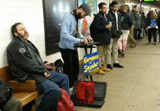 NYC Subway Performer Plays Some Cool Tunes With an Unidentifiable Instrument