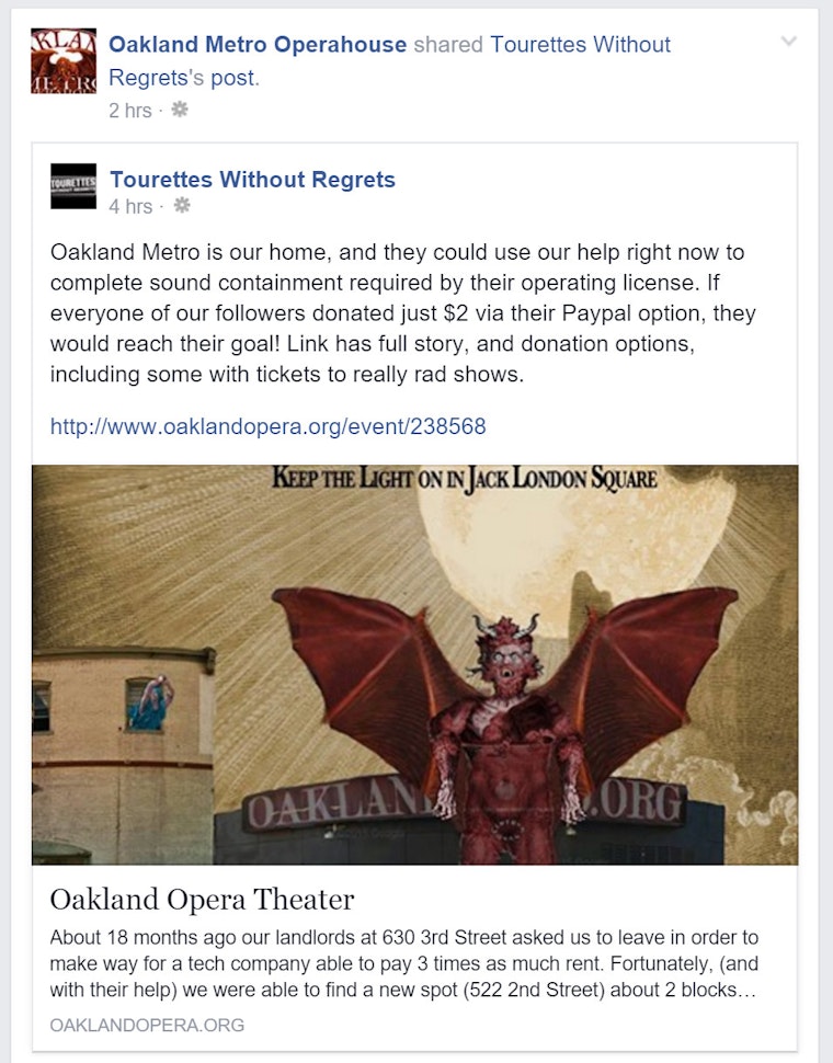 Oakland Metro Operahouse in Trouble
