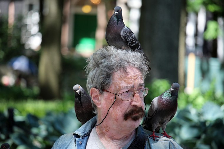 Paul the Birdman's Loyal Flock of NYC Pigeons