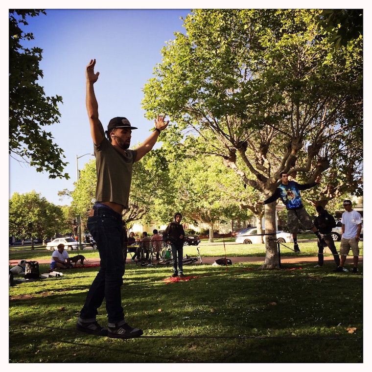 Slacklining – Defying Gravity While Exercising at Lake Merritt