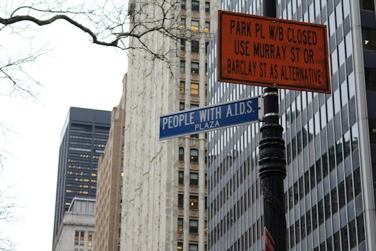 Spotted in the Financial District: People With A.I.D.S. Plaza