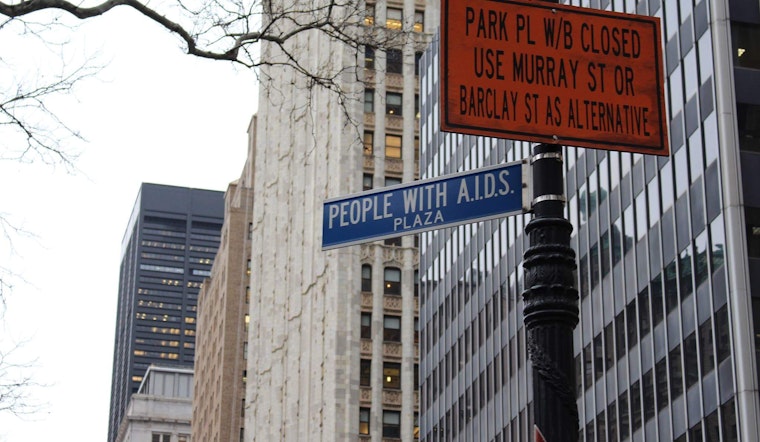Spotted in the Financial District: People With A.I.D.S. Plaza