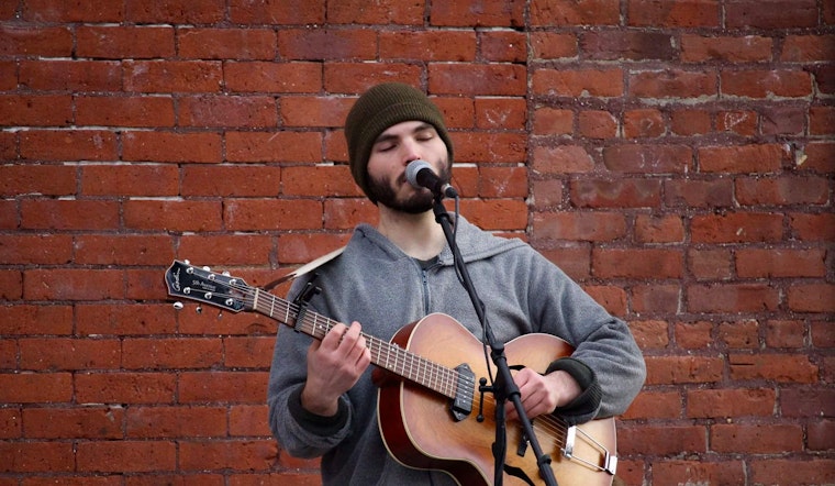 Street Performer Sings for the Love of Music