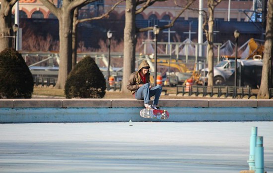 This Water Fountain In Queens Transforms Into a Skate Park