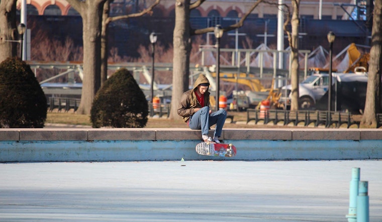 This Water Fountain In Queens Transforms Into a Skate Park
