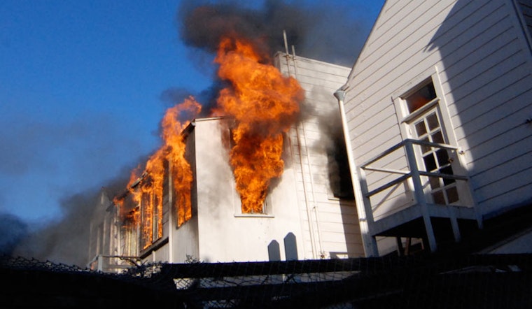 Fire Engulfs House on Waller Street