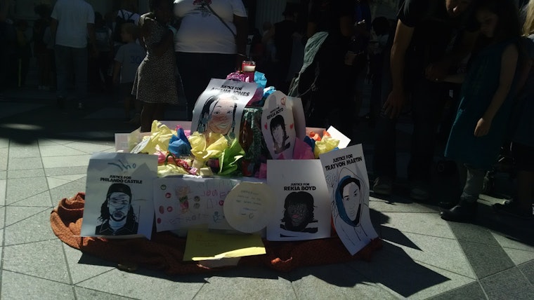 Youth and families supporting Black Lives Matter @Oscar Grant Plaza
