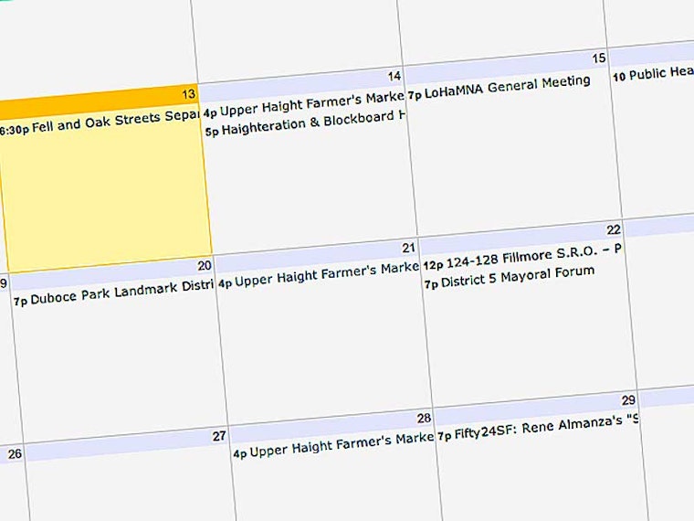 Lower Haight Meetings, Hearings, and Parties Abound This Week