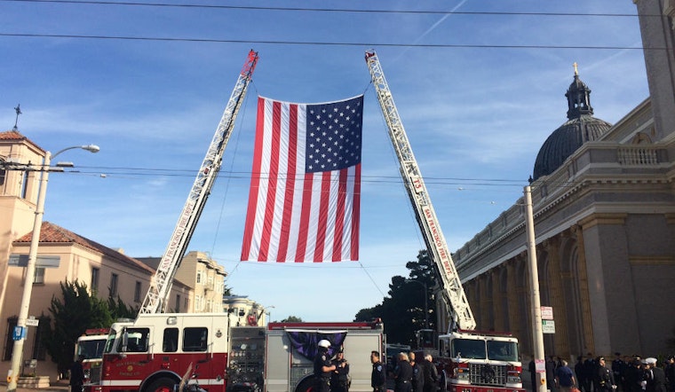 Stanyan Closed To Traffic As SFFD Honors Battalion Chief Terry Smerdel