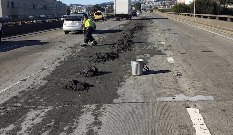 I-80 Cement Spill Closes Lane, Delays Traffic [Updated]