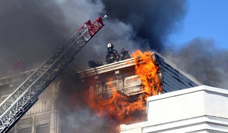 Photos of 5-Alarm Fire Near Alamo Square