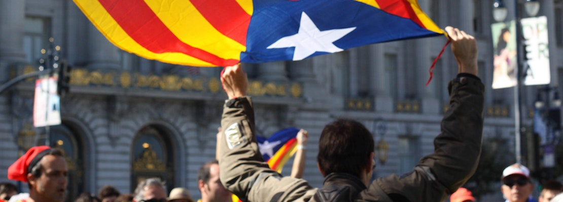 In Civic Center Protest, Bay Area Catalans Rally For Independence