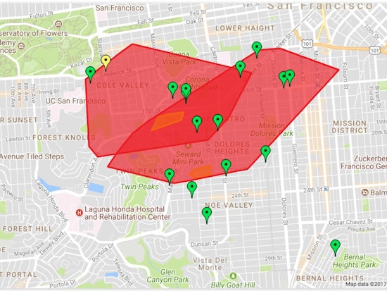 Power Outage Extends From Cole Valley To Mission [Updated]