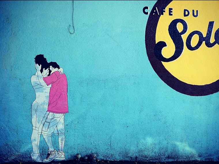 New Lower Haight Street Art: French Lovers, Giant Cat Face, Black Mario